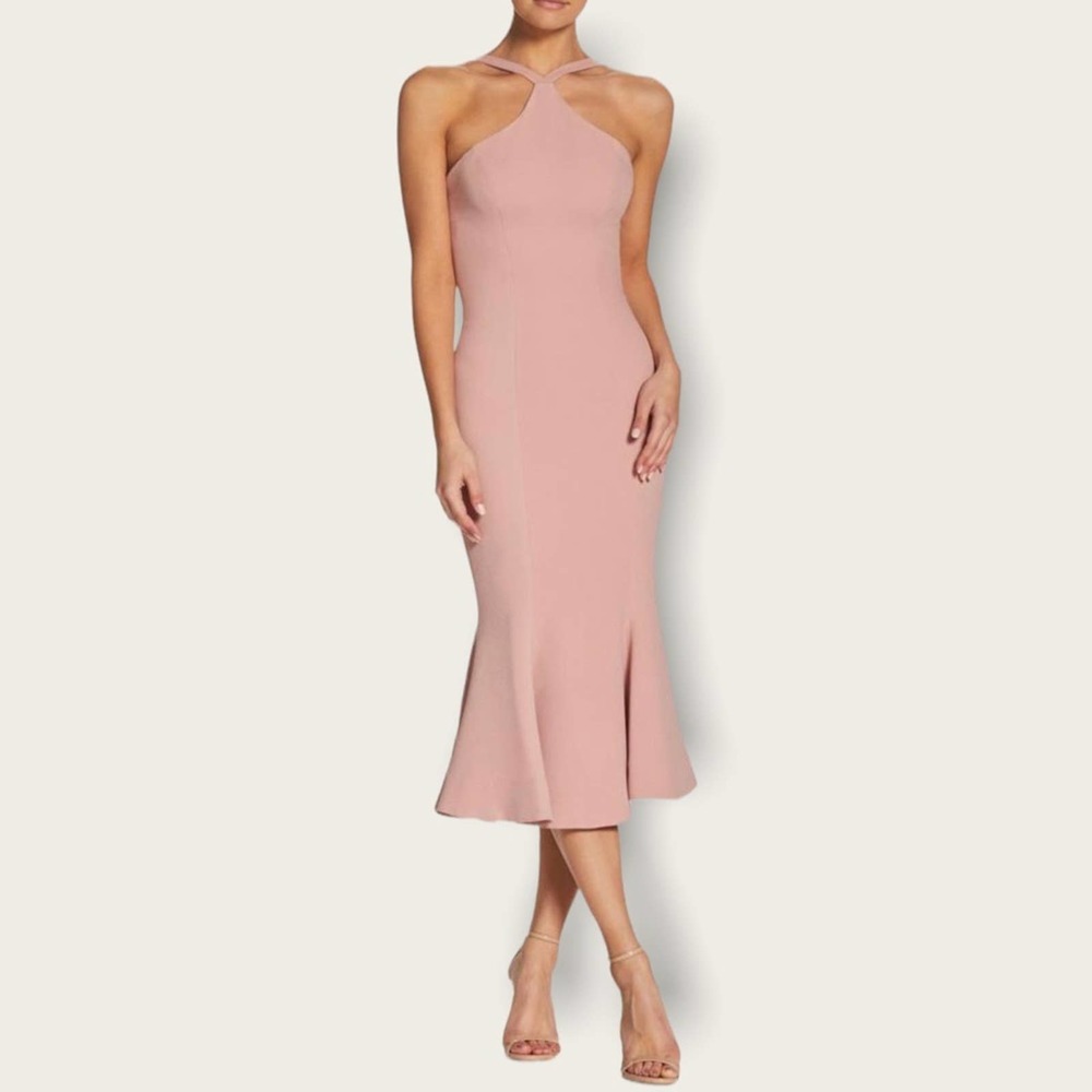 Dress The Population Tessa Dress Blush size L (8-10)